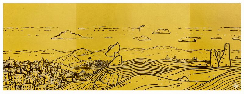 AI extending and merging 3 post-its into a single scene