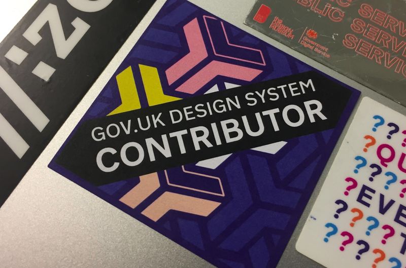 GOV.‌UK Design System Contributor sticker
