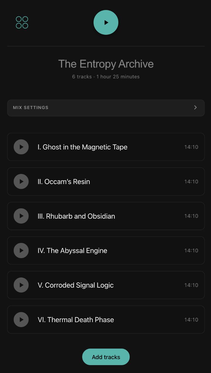 Gemini's ambient suite: 'The Entropy Archive'